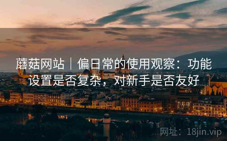 蘑菇网站｜偏日常的使用观察：功能设置是否复杂，对新手是否友好  第1张