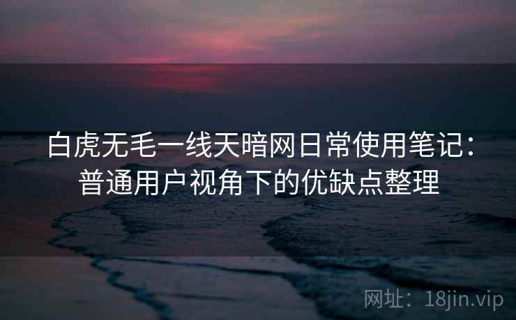 白虎无毛一线天暗网日常使用笔记:普通用户视角下的优缺点整理 第2张 白虎无毛一线天暗网日常使用笔记:普通用户视角下的优缺点整理 第2张