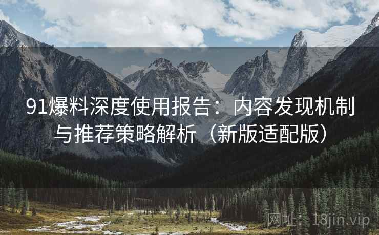 91爆料深度使用报告：内容发现机制与推荐策略解析（新版适配版）  第1张