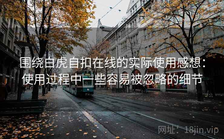 围绕白虎自扣在线的实际使用感想：使用过程中一些容易被忽略的细节  第1张