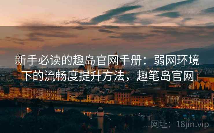 新手必读的趣岛官网手册：弱网环境下的流畅度提升方法，趣笔岛官网  第2张