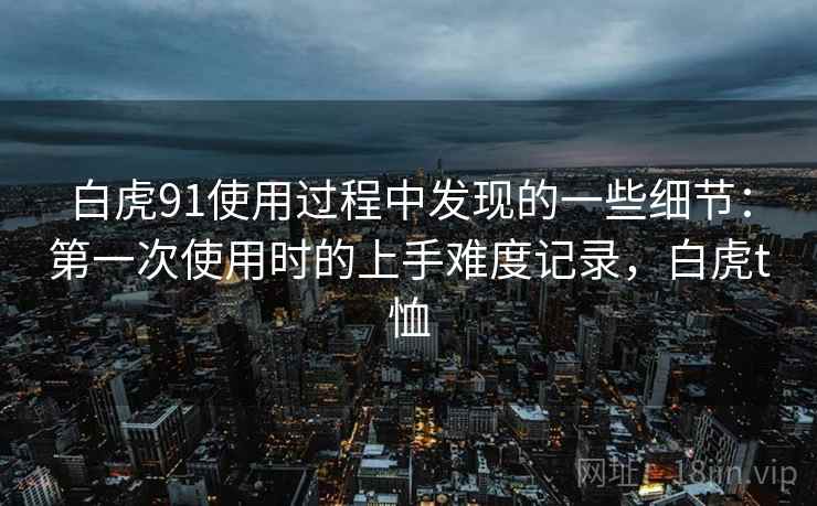 白虎91使用过程中发现的一些细节:第一次使用时的上手难度记录,白虎t恤 第1张 白虎91使用过程中发现的一些细节:第一次使用时的上手难度记录,白虎t恤 第1张