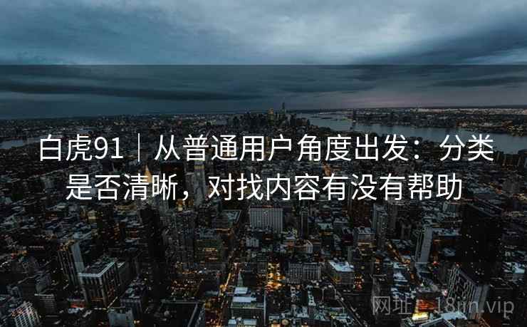 白虎91|从普通用户角度出发:分类是否清晰,对找内容有没有帮助 第2张 白虎91|从普通用户角度出发:分类是否清晰,对找内容有没有帮助 第2张
