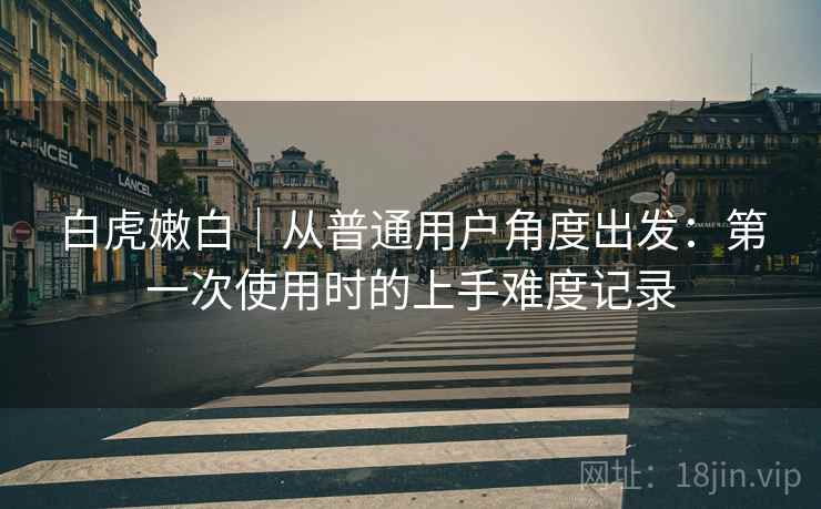 白虎嫩白｜从普通用户角度出发：第一次使用时的上手难度记录  第1张
