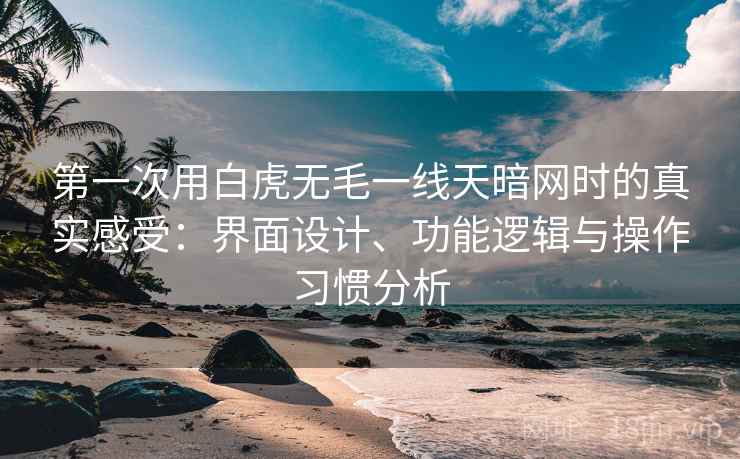 第一次用白虎无毛一线天暗网时的真实感受：界面设计、功能逻辑与操作习惯分析  第2张