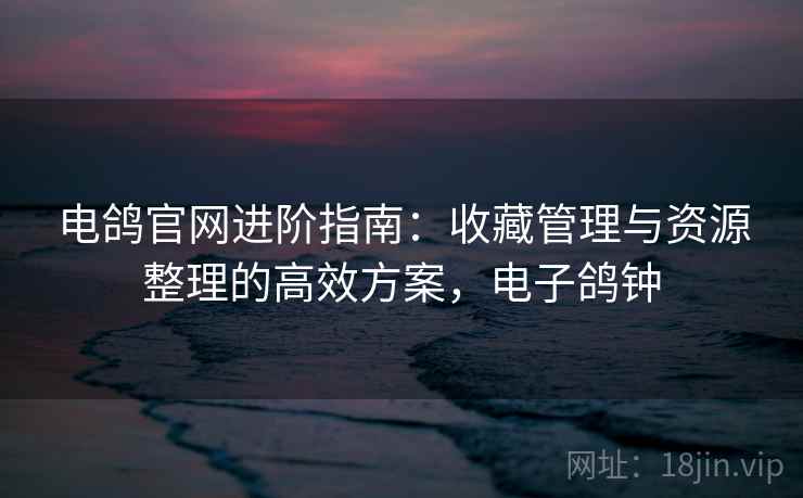 电鸽官网进阶指南：收藏管理与资源整理的高效方案，电子鸽钟  第2张