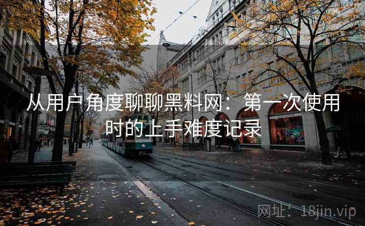 从用户角度聊聊黑料网：第一次使用时的上手难度记录  第1张